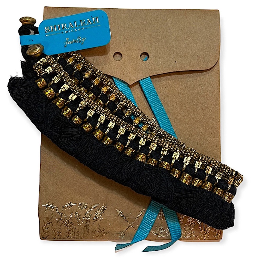 Shiraleah Anthropologie Atlanta Ankle Bracelet Black